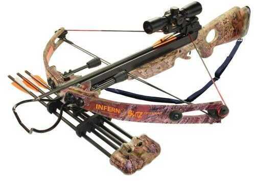 Arrow Precision Inferno Blitz Optimum Crossbow Package With 4 X 32 Illuminated Scope Oak Grove Fall Camo